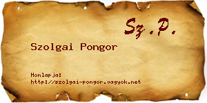 Szolgai Pongor névjegykártya